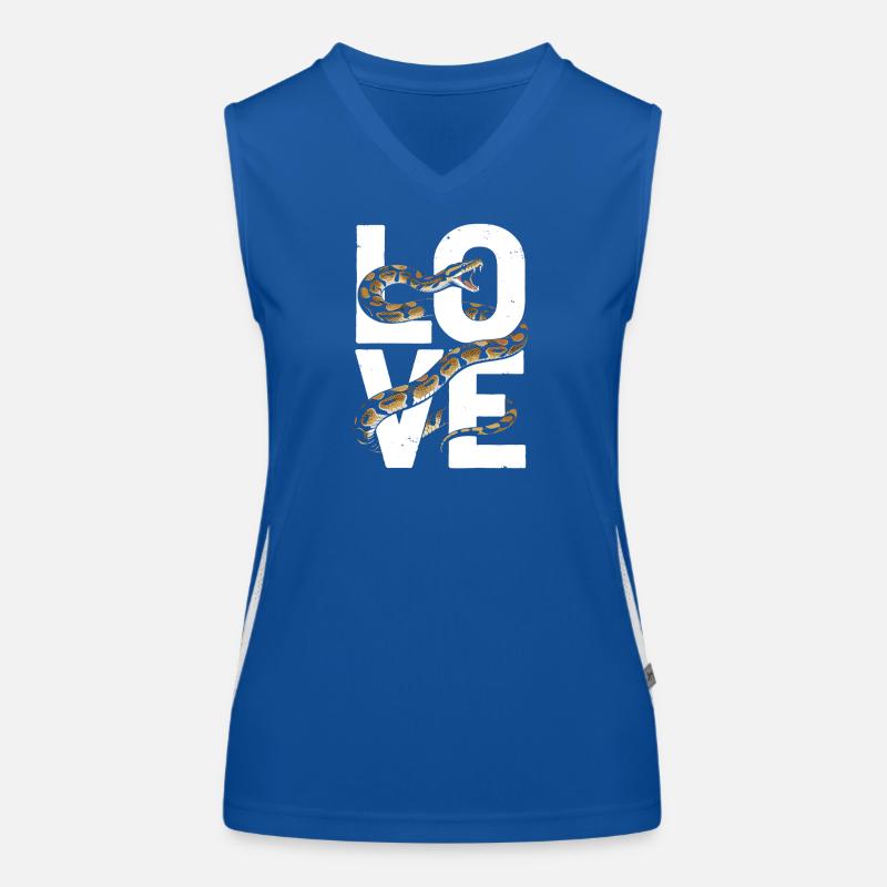 Königspython Schlangen LOVE Terrarium Python Funktionelles Kontrast-Tank Top für Frauen