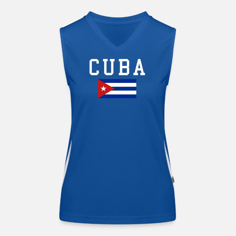 Cuba Flag Women's Functional Contrast Tank Top