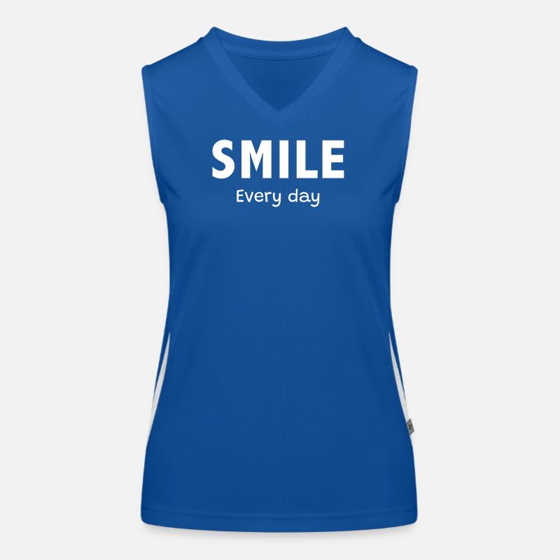 Lächle jeden Tag Funktionelles Kontrast-Tank Top für Frauen