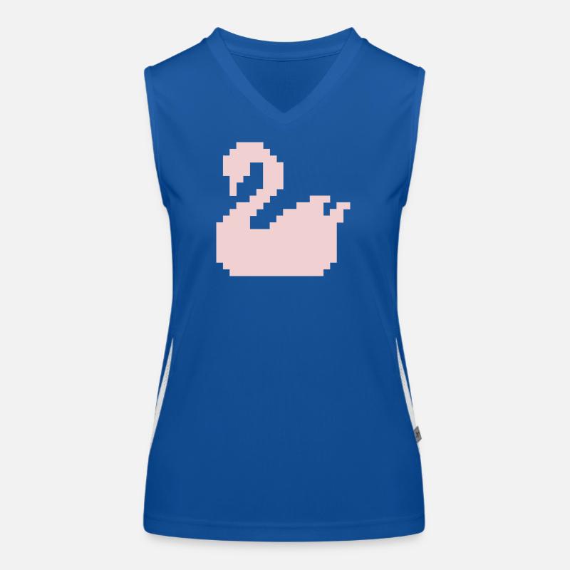 Silhouette rose Pixel Swan Débardeur respirant contrasté Femme