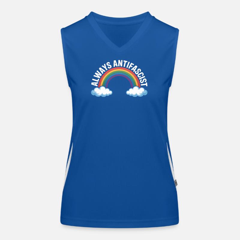 Always Antifascist – Antifa Tee Funktionelles Kontrast-Tank Top für Frauen