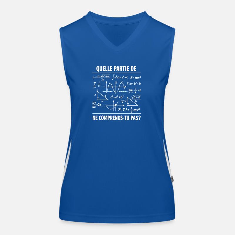 Math Teacher Humor Gift Funny Mathematician Women's Functional Contrast Tank Top