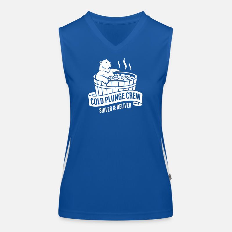 Polar bear in the cold bath: Cold Plunge Crew Women's Functional Contrast Tank Top