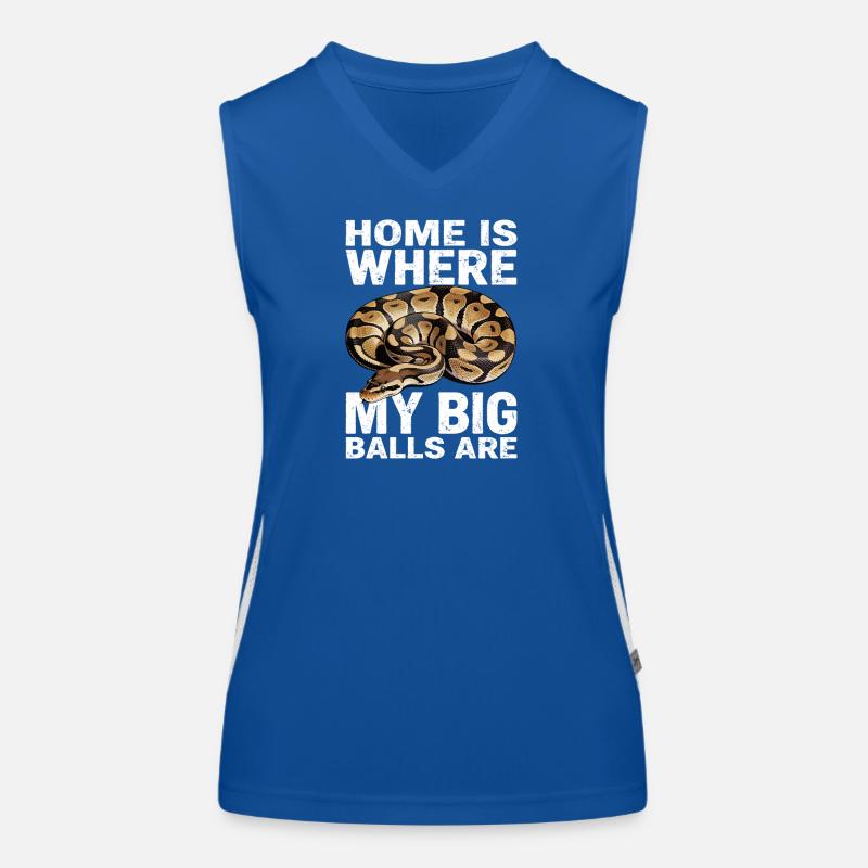 Königspython Schlangen Liebhaber Terrarium Python Funktionelles Kontrast-Tank Top für Frauen