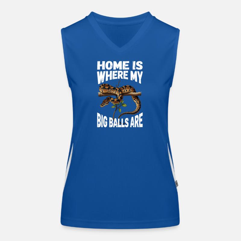 Königspython Schlangen Liebhaber Terrarium Python Funktionelles Kontrast-Tank Top für Frauen