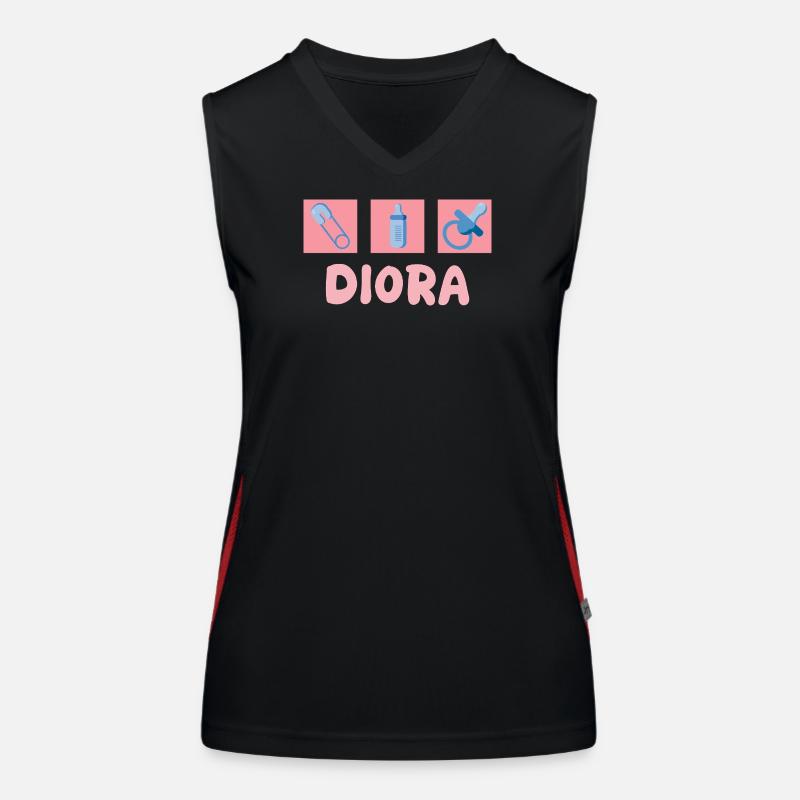 Diora as a baby Women's Functional Contrast Tank Top