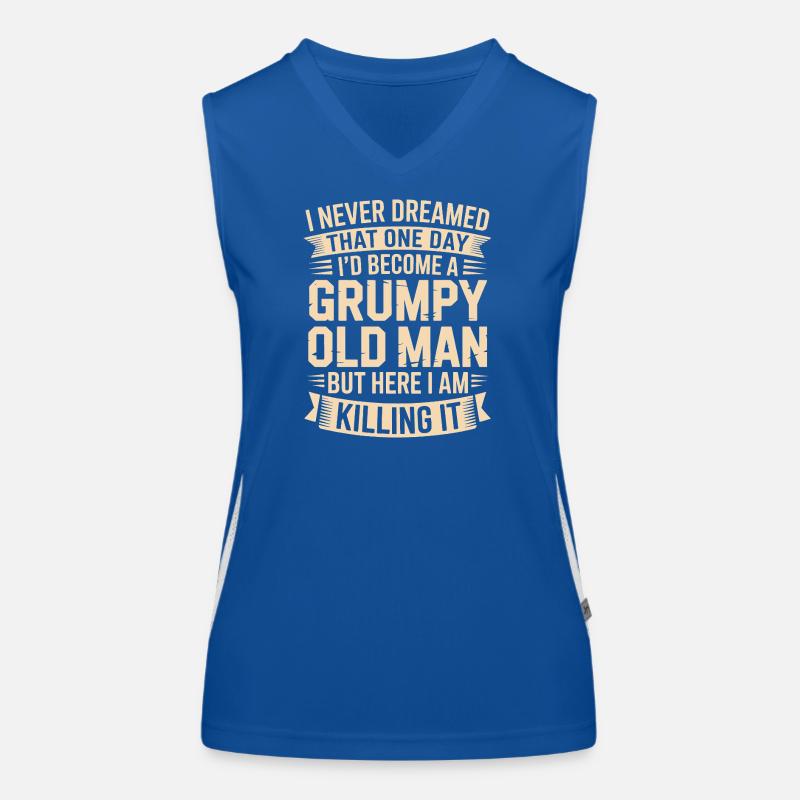 Grumpy Old Man Killing It Women's Functional Contrast Tank Top