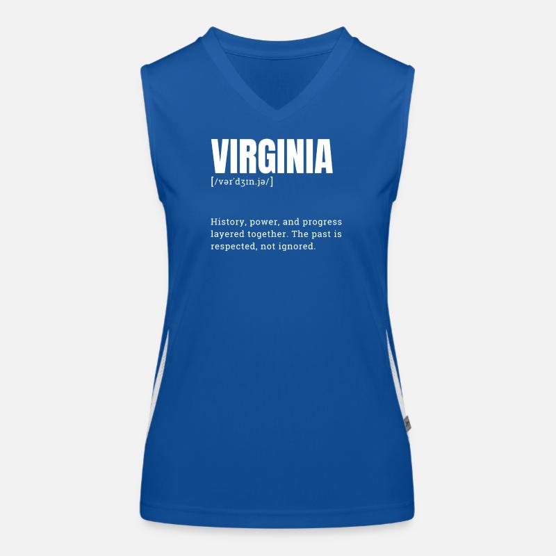 Virginie : Histoire, puissance et progrès Débardeur respirant contrasté Femme