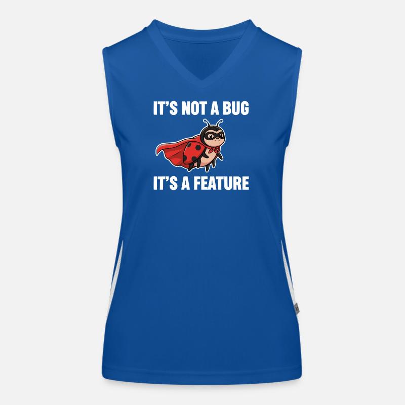 Kein Bug, nur Feature – Superheld Marienkäfer  Funktionelles Kontrast-Tank Top für Frauen