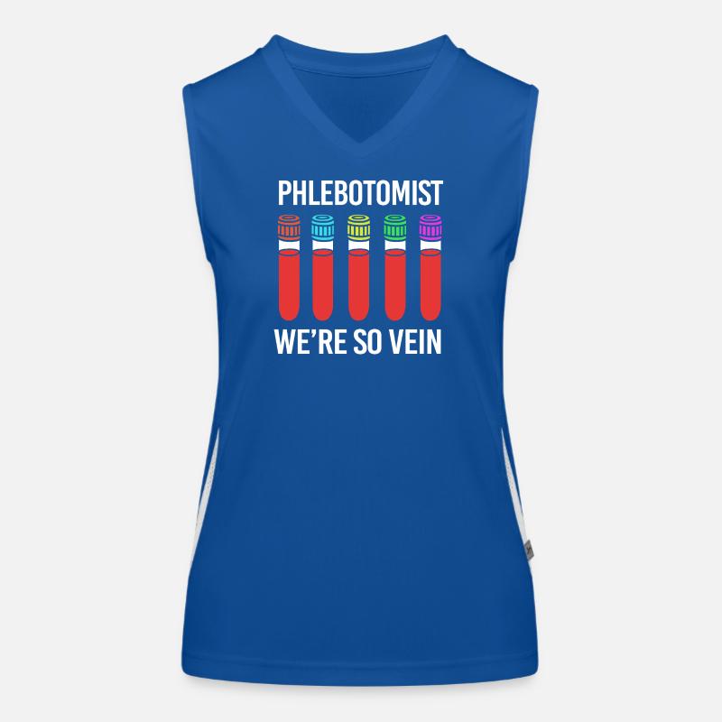 Phlebotomist Pflege Pfleger Pflegerin Blutentnahme Funktionelles Kontrast-Tank Top für Frauen
