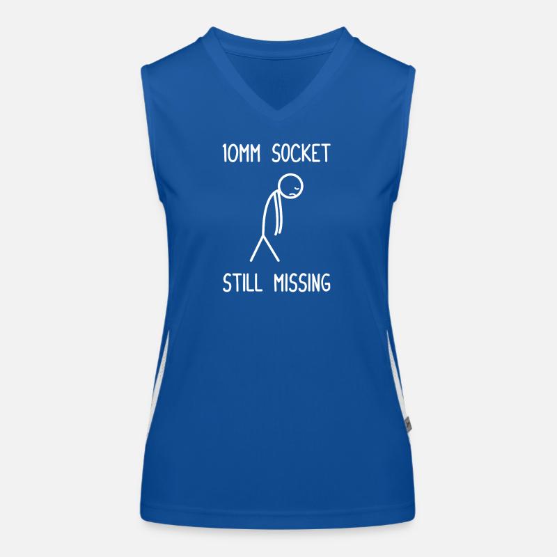 10mm Socket still missing car guy mechanic Women's Functional Contrast Tank Top