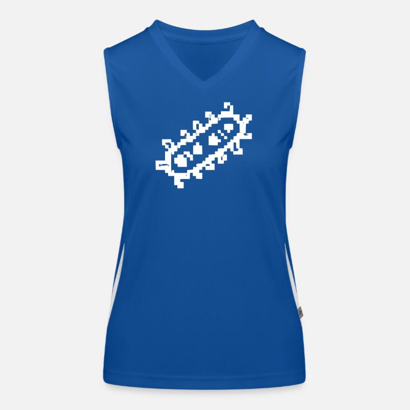 Bakterie Stäbchen Pixel Keim Funktionelles Kontrast-Tank Top für Frauen