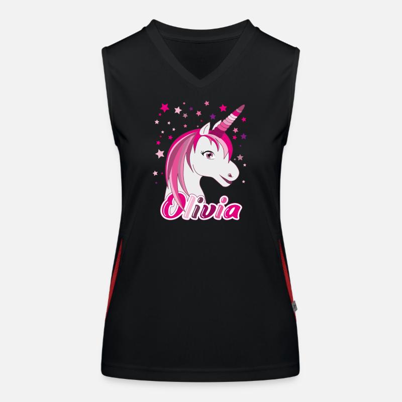 Olivia Einhorn, Mädchenname Funktionelles Kontrast-Tank Top für Frauen