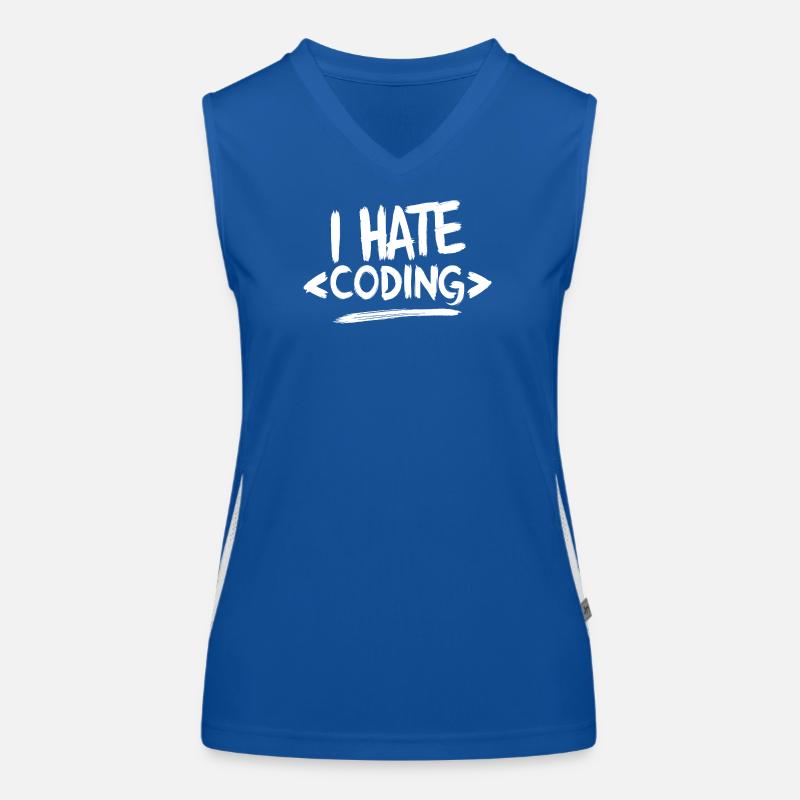 Ich hasse das Programmieren von Computer-Web-Programmierern Funktionelles Kontrast-Tank Top für Frauen