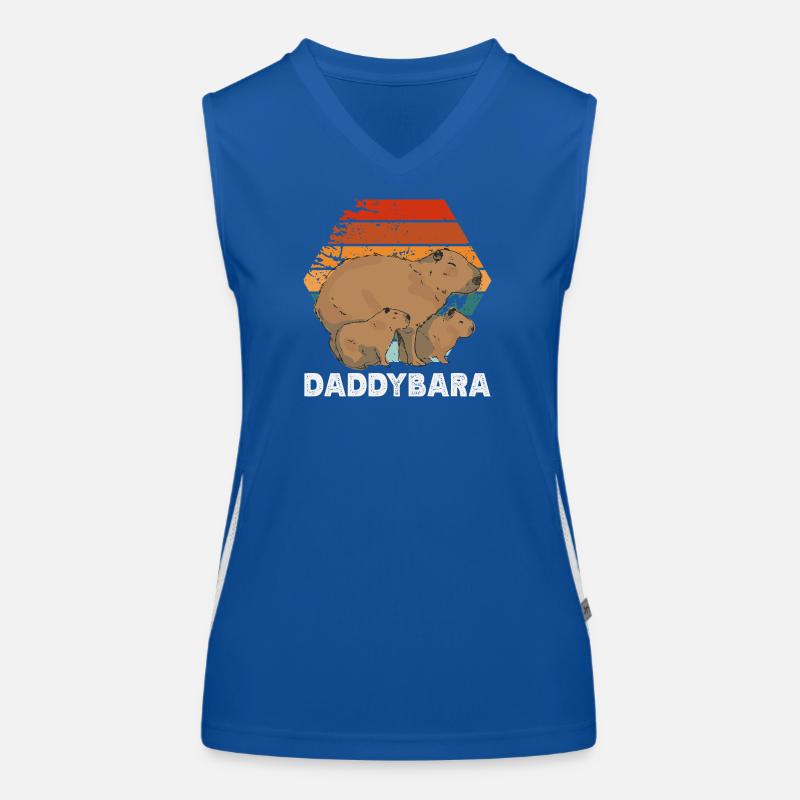 Retro Daddy Bara Capybaras Niedlich Lustig Tier Funktionelles Kontrast-Tank Top für Frauen