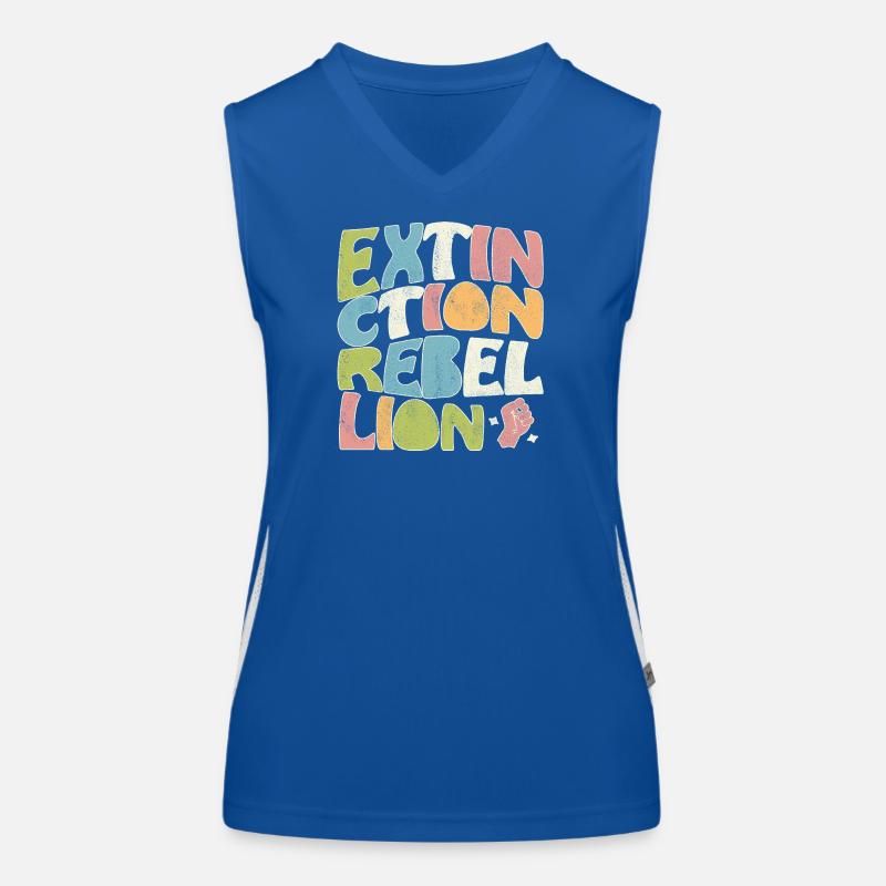 Extinction rebellion retro Women's Functional Contrast Tank Top
