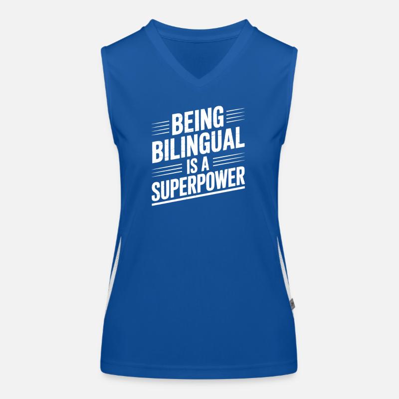 Foreign Language Sayings Funny Foreign Language Gift Women's Functional Contrast Tank Top