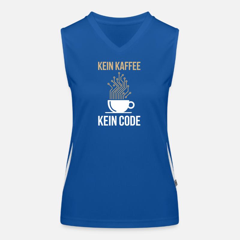 Kein Kaffee Kein Code Programmierer Informatiker Funktionelles Kontrast-Tank Top für Frauen