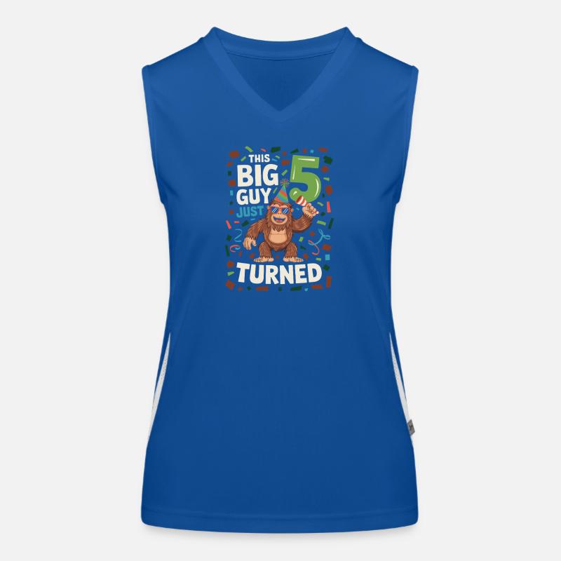This Big Guy Just Turned 5 Funny Gorilla 5 Women's Functional Contrast Tank Top