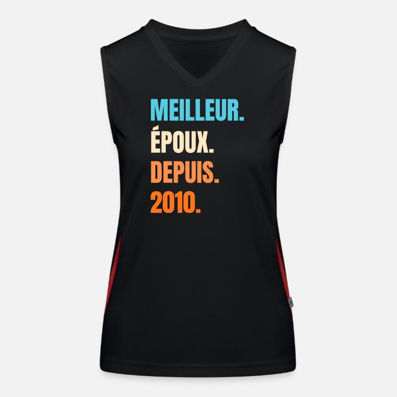 Bester Ehemann seit 2010 Geschenk-Ehemann Funktionelles Kontrast-Tank Top für Frauen