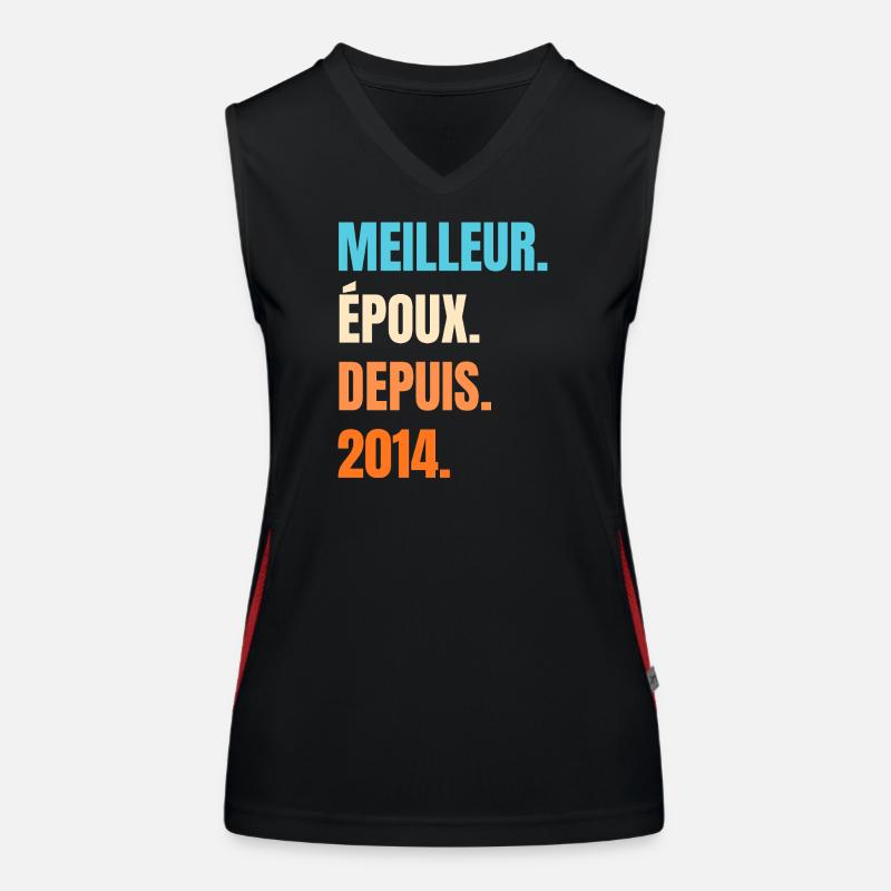 Bester Ehemann seit 2014 Geschenk-Ehemann Funktionelles Kontrast-Tank Top für Frauen
