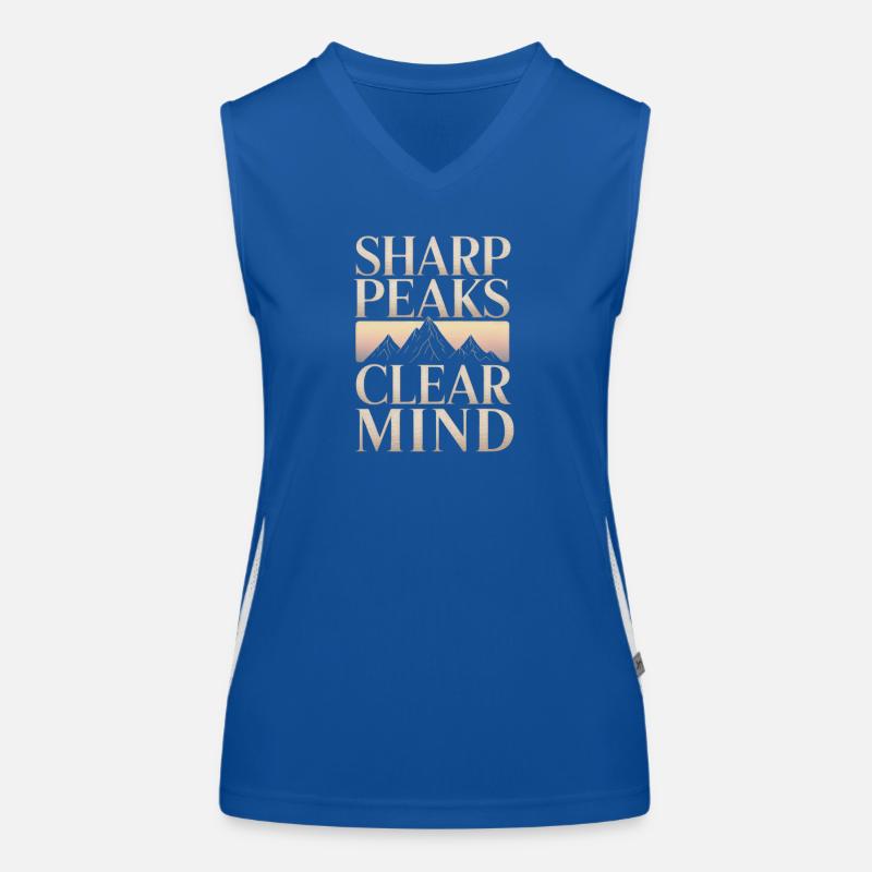 Sharp Peaks Clear Mind Mountain Design Funktionelles Kontrast-Tank Top für Frauen
