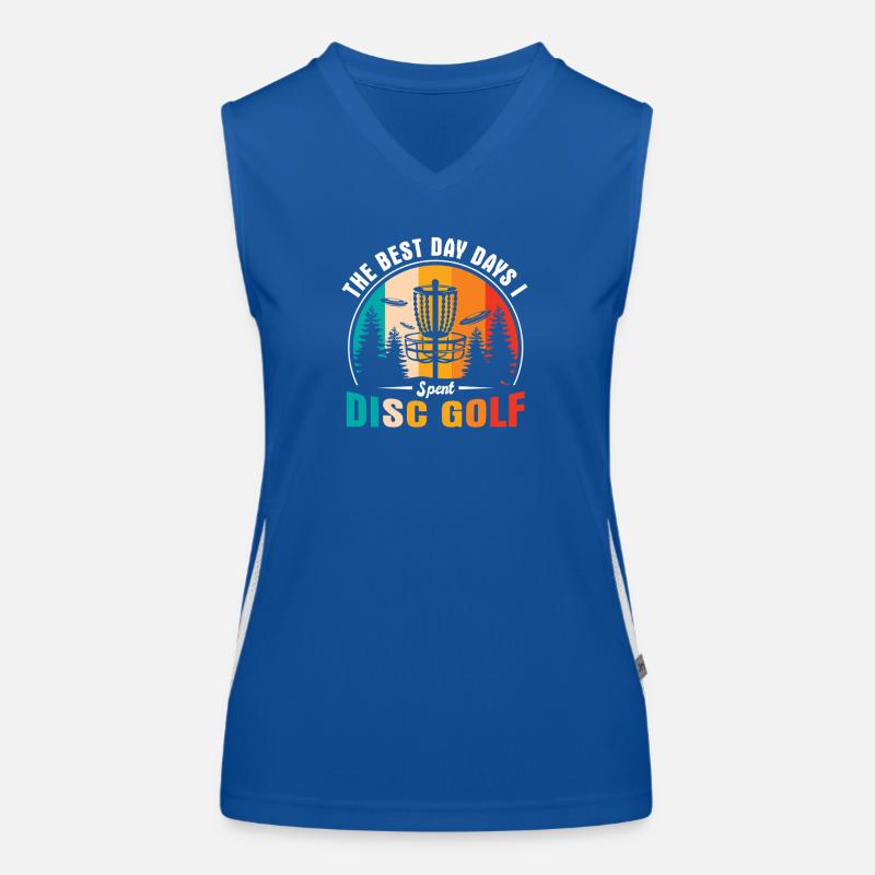 Cadeaux de disc golf Disc Golf Débardeur respirant contrasté Femme