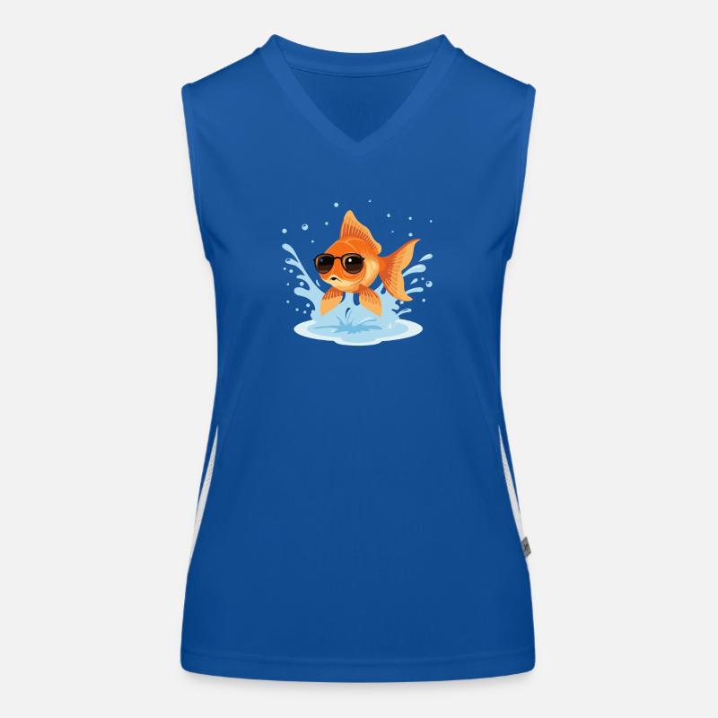 Golden Fish Sommergläser Funktionelles Kontrast-Tank Top für Frauen