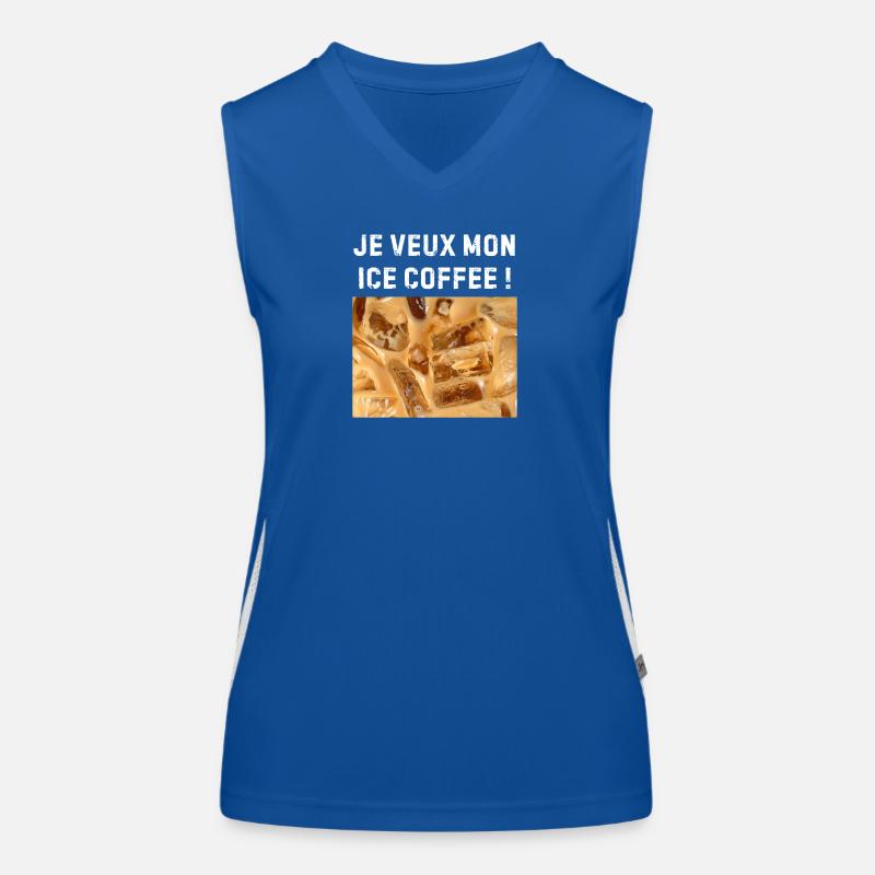 Ich will meinen Eiskaffee! Funktionelles Kontrast-Tank Top für Frauen