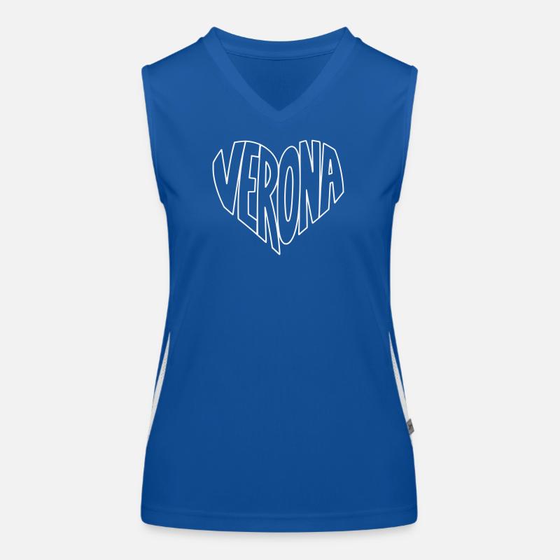 Verona Heart Typo Illustration Women's Functional Contrast Tank Top