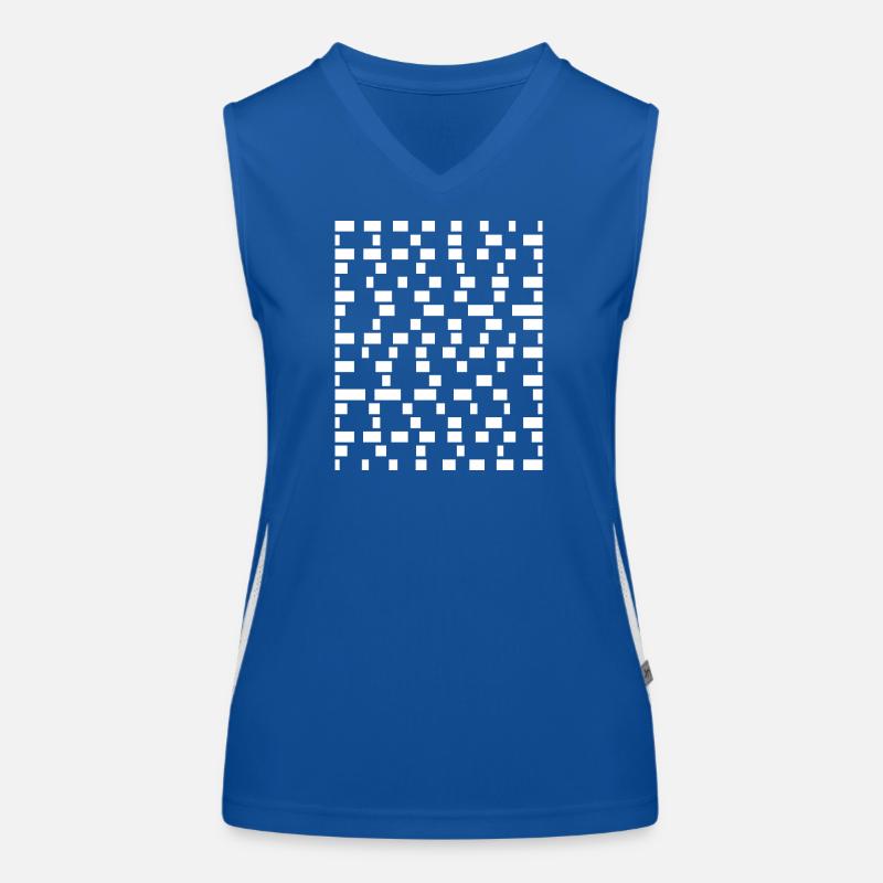 Pixel Grid Monochrom Funktionelles Kontrast-Tank Top für Frauen
