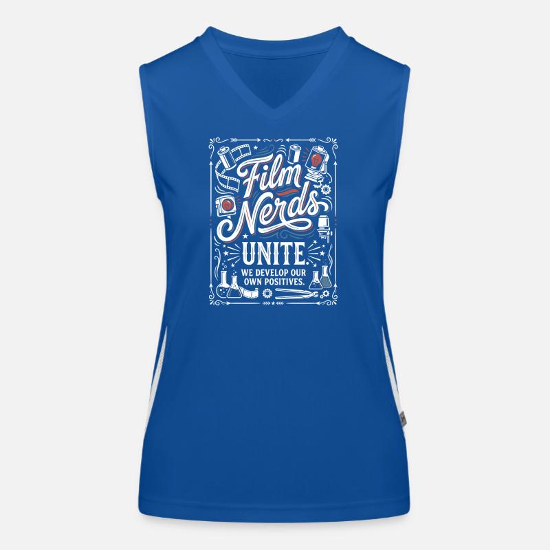Film Nerds Unite Creative Cinema Lovers Women's Functional Contrast Tank Top