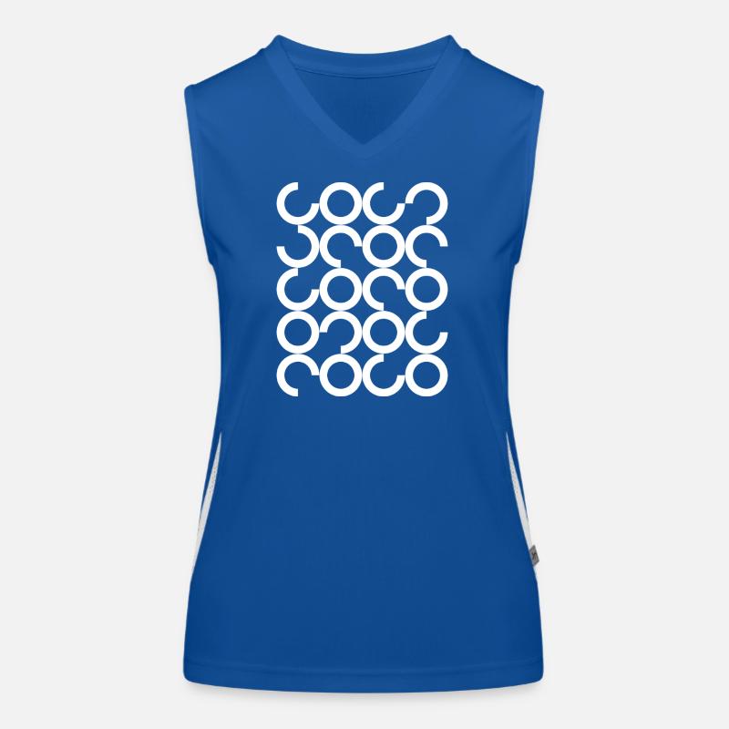 Interlocking Circle Chain Pattern Women's Functional Contrast Tank Top