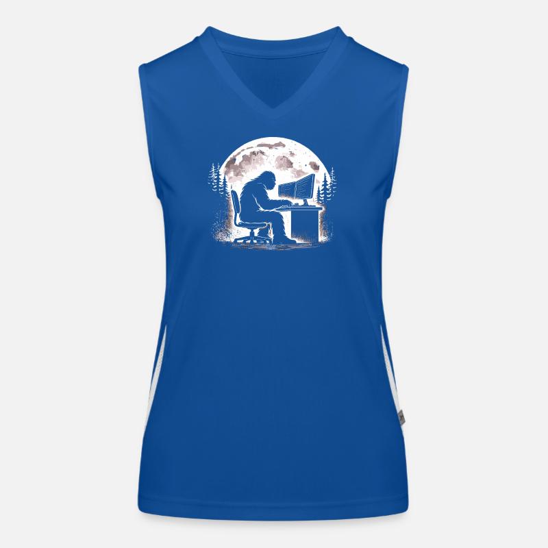 Bigfoot Programmierer Funktionelles Kontrast-Tank Top für Frauen