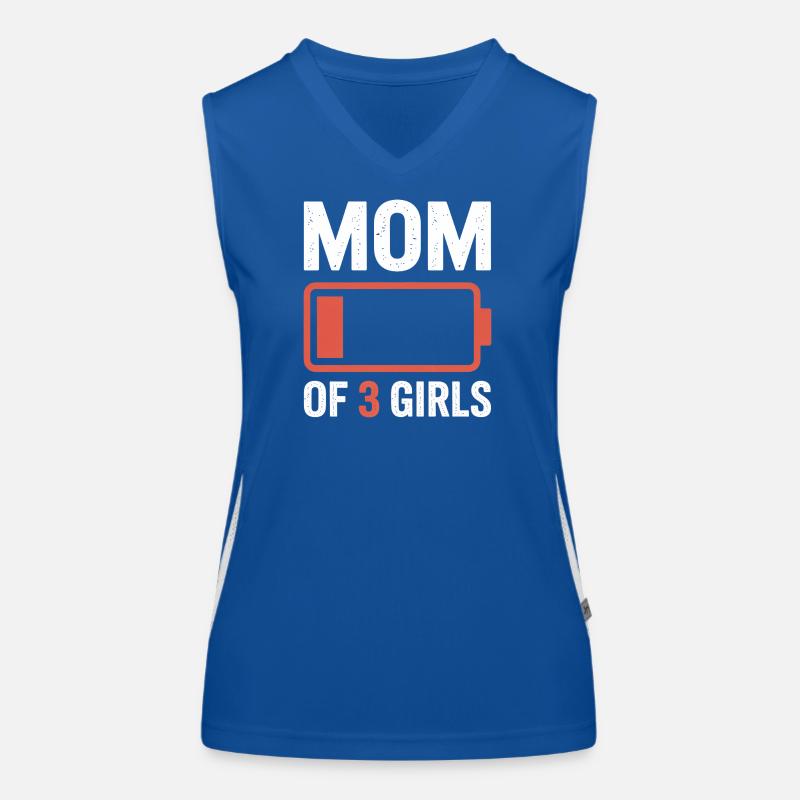 Mutter von 3 Mädchen Batterie-Tee Funktionelles Kontrast-Tank Top für Frauen