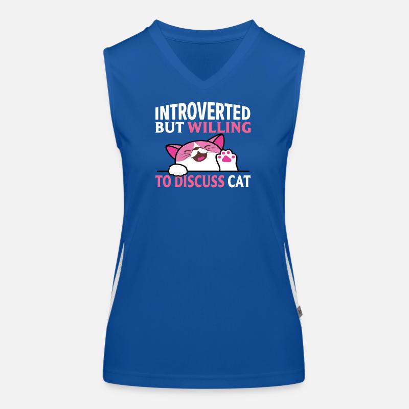 Discussion sur les chats introvertis Débardeur respirant contrasté Femme