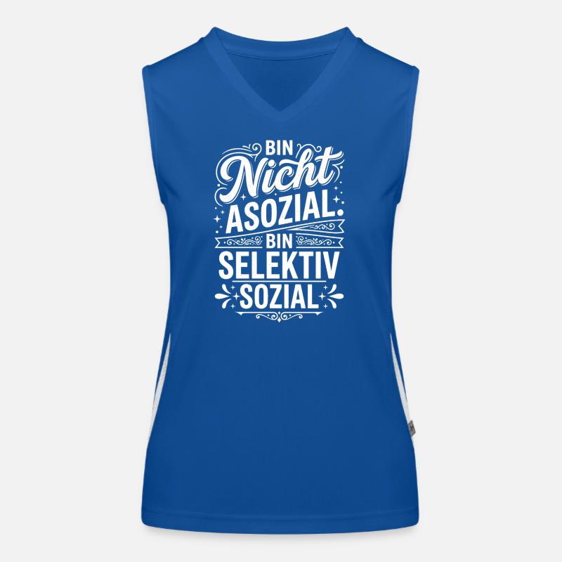 Sélectivement social – Pas antisocial Débardeur respirant contrasté Femme