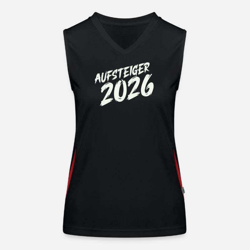 Rising Star 2026 Design - Women's Functional Contrast Tank Top - black/red