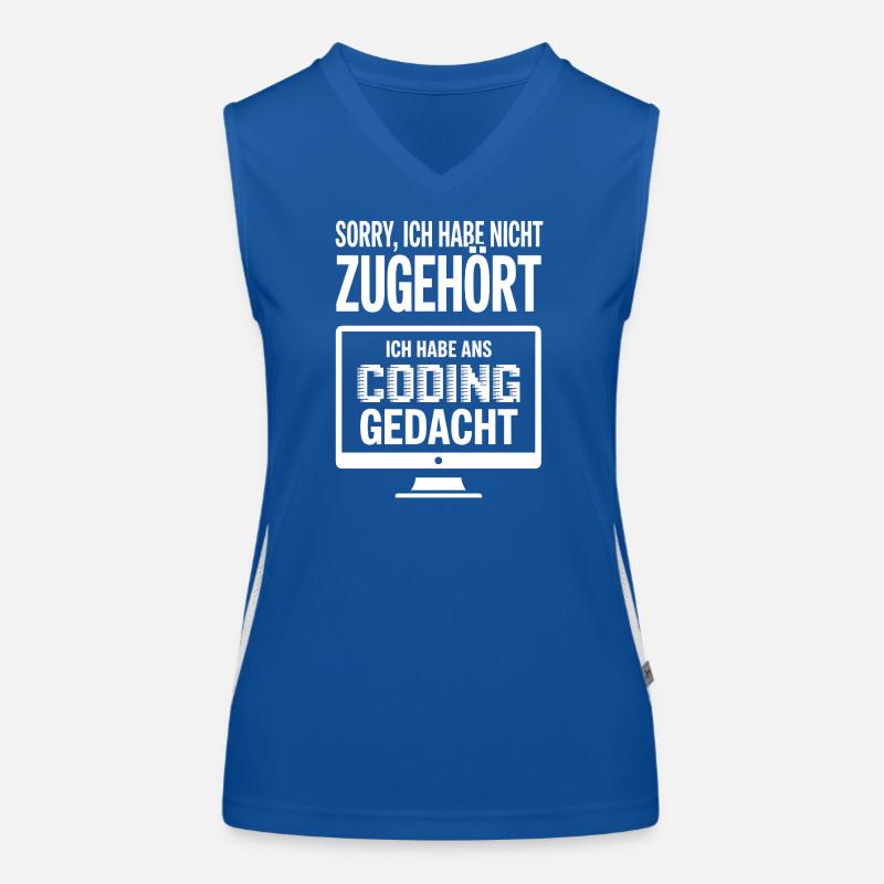 Coding Thought: Don't Listen Meme Women's Functional Contrast Tank Top