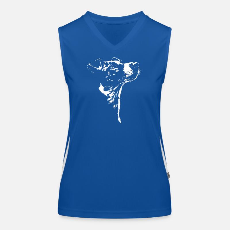 Foxterrier Silhouette Fox Terrier Hunde Wilsigns Funktionelles Kontrast-Tank Top für Frauen