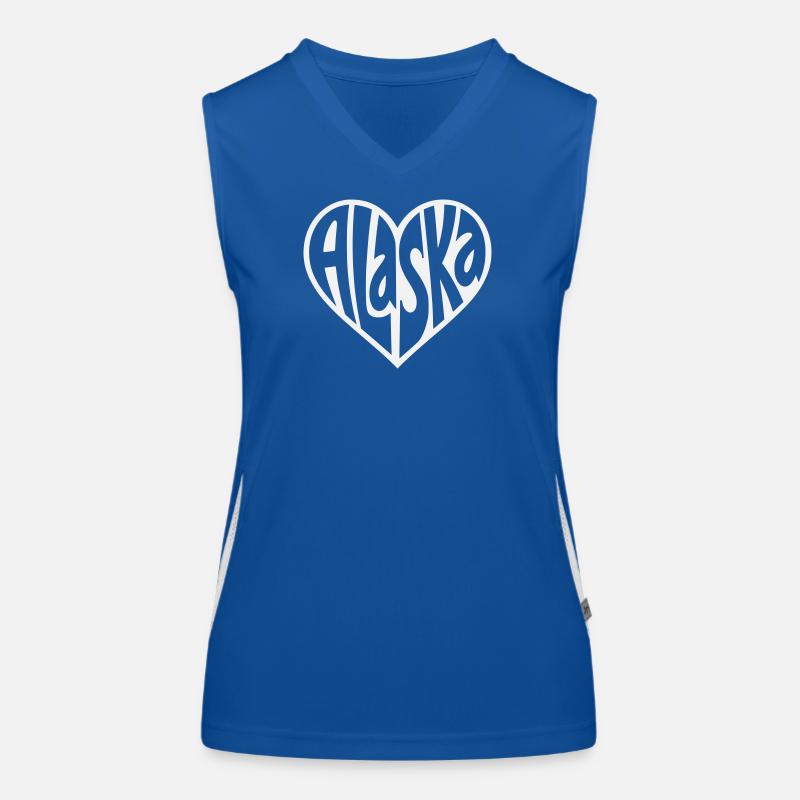 Alaska Heart Font Women's Functional Contrast Tank Top