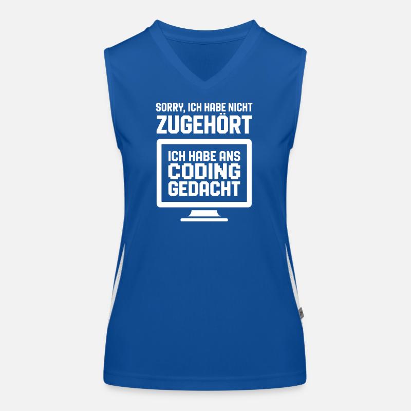 Réflexion sur le codage : Désolé, je pensais Débardeur respirant contrasté Femme