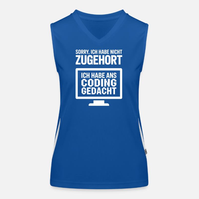 Coding Thought Saying Women's Functional Contrast Tank Top