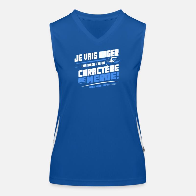 I'm going to swim otherwise shitty character Women's Functional Contrast Tank Top