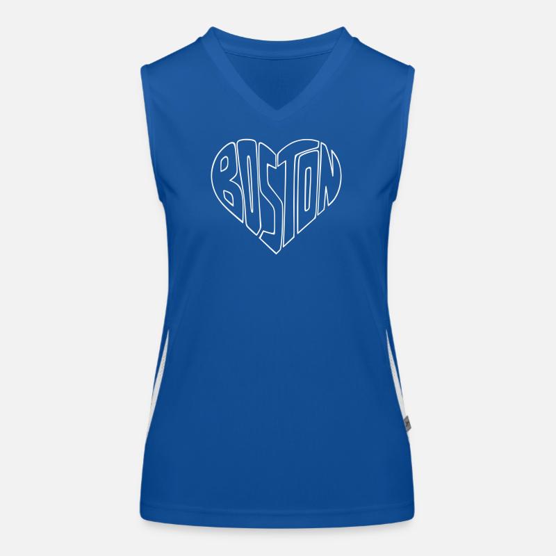 Boston Heart Typer Design Débardeur respirant contrasté Femme