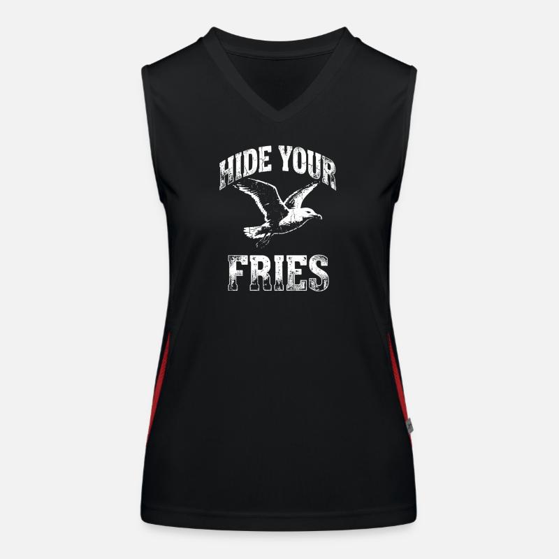 Cache tes frites mouette Débardeur respirant contrasté Femme