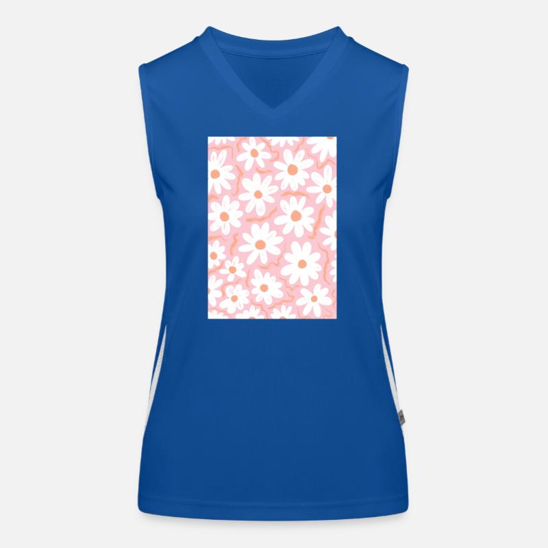 Pink Daisies Women's Functional Contrast Tank Top