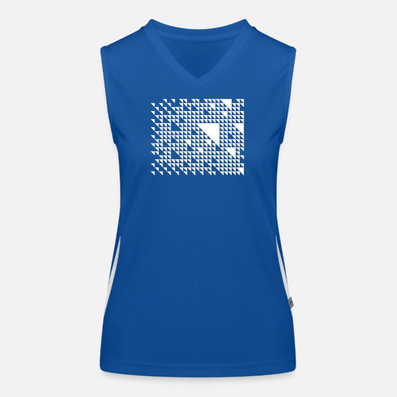 Triangular Mosaic Grid Women's Functional Contrast Tank Top