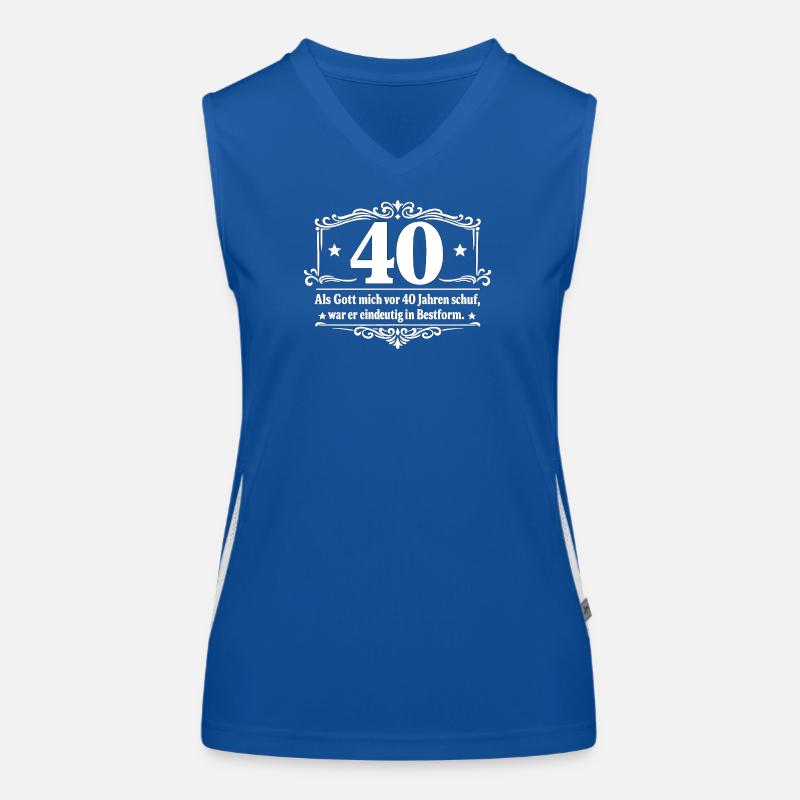 40 Geburtstag Bestform Barock Funktionelles Kontrast-Tank Top für Frauen