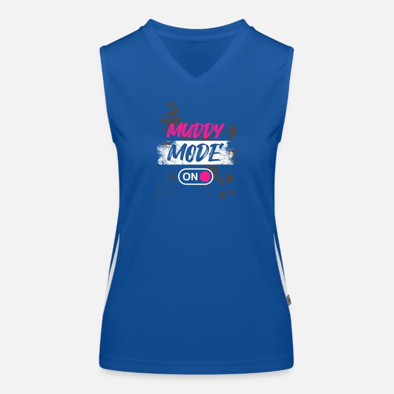 Mode boueux lors de la course boueuse Schlammlauf Run Muddy Débardeur respirant contrasté Femme